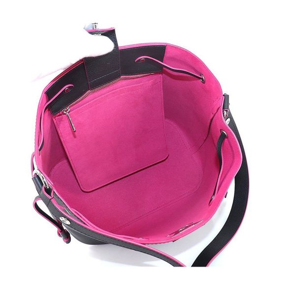 Louis Vuitton Lock Me Bucket Shoulder Bag Leather Noir - Picture 6 of 8